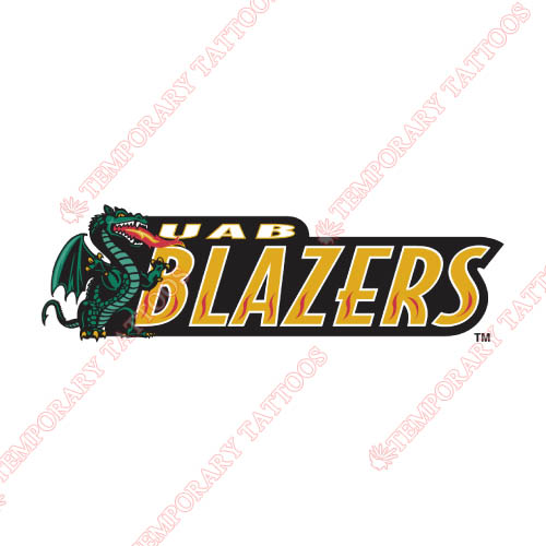 UAB Blazers Customize Temporary Tattoos Stickers NO.6631